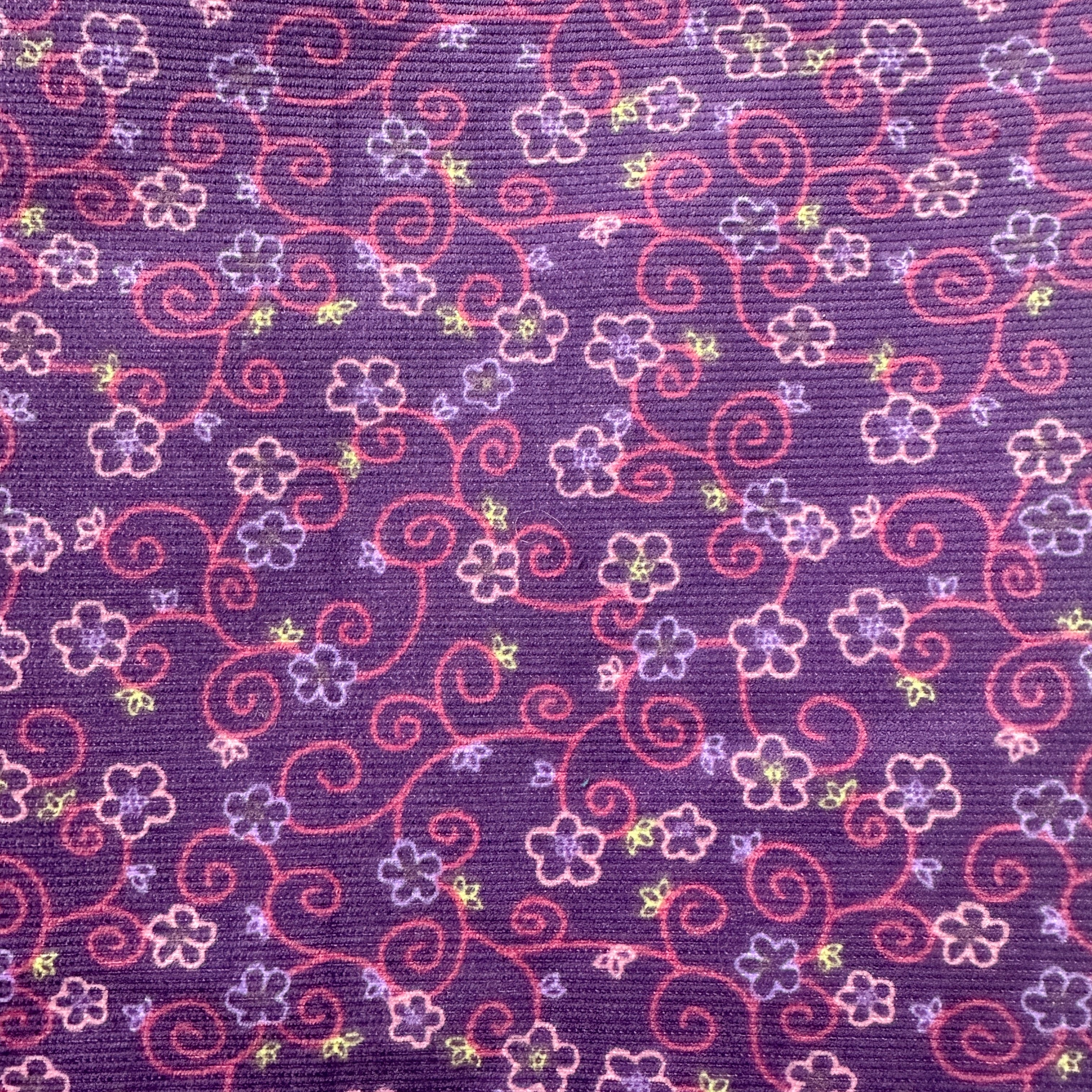 110cms Modern Purple Cotton Cord Fabric