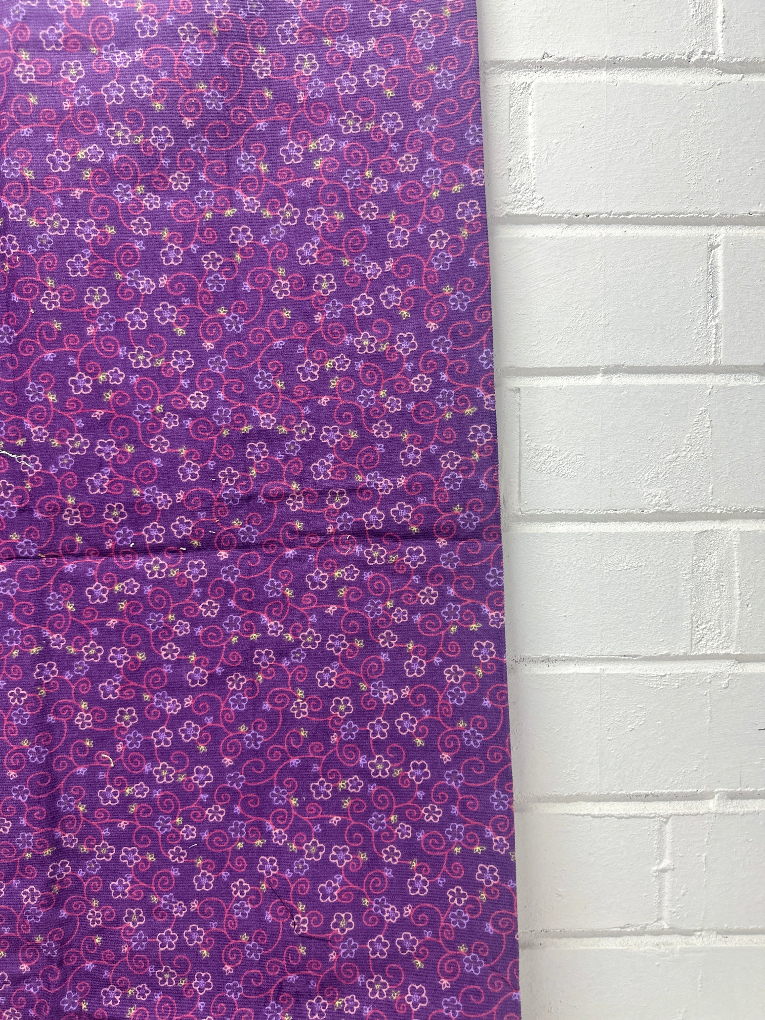 110cms Modern Purple Cotton Cord Fabric