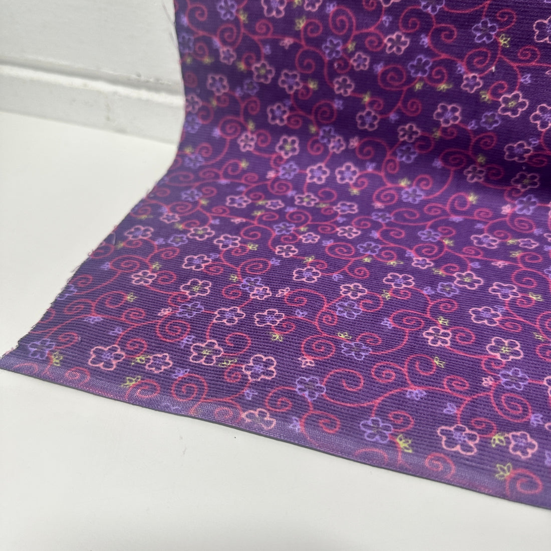 110cms Modern Purple Cotton Cord Fabric