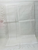 Crisp White Vintage Linen Tablecloth