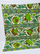 150cms Retro Green Curtain Upholstery Fabric