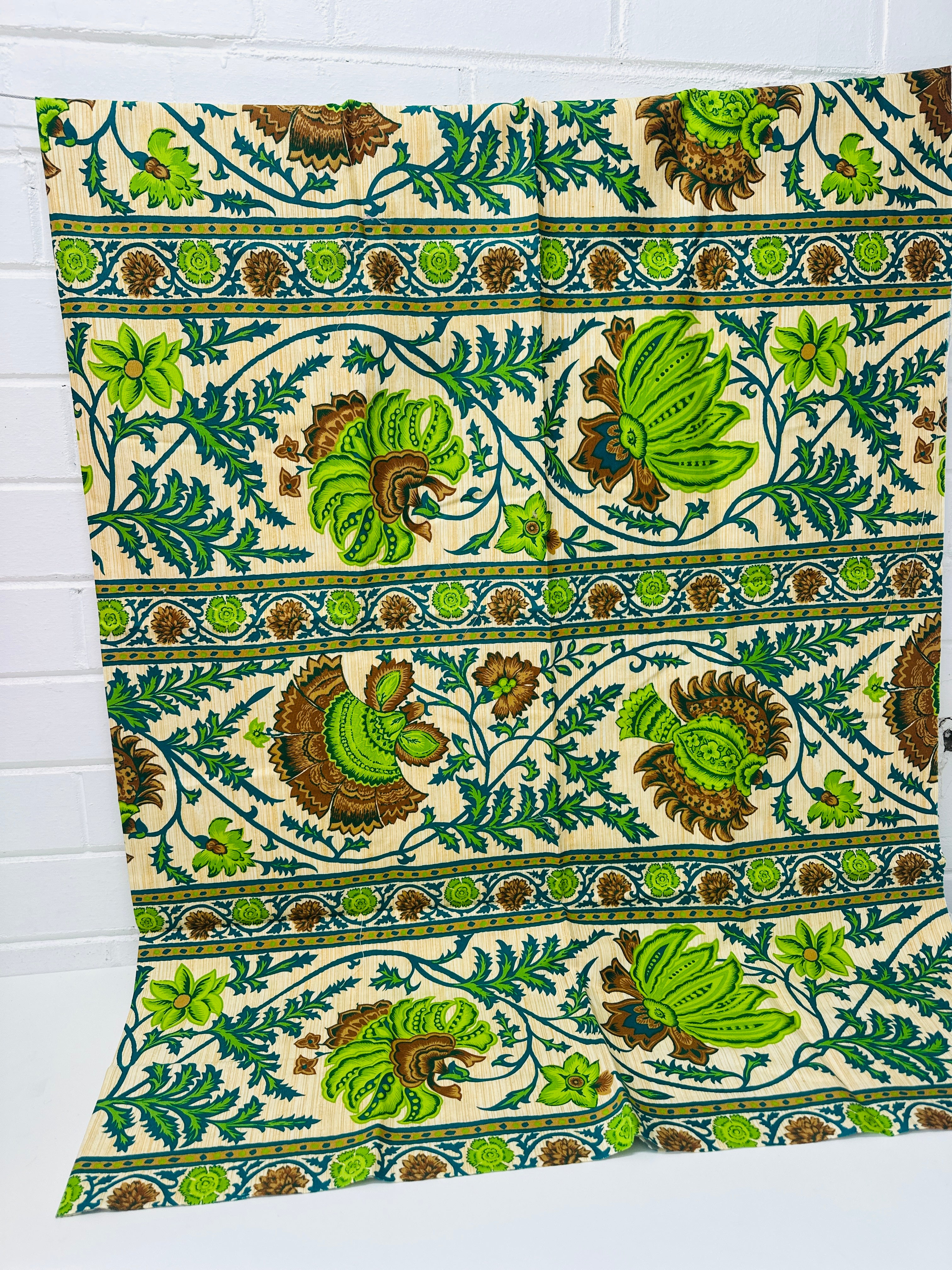 150cms Retro Green Curtain Upholstery Fabric