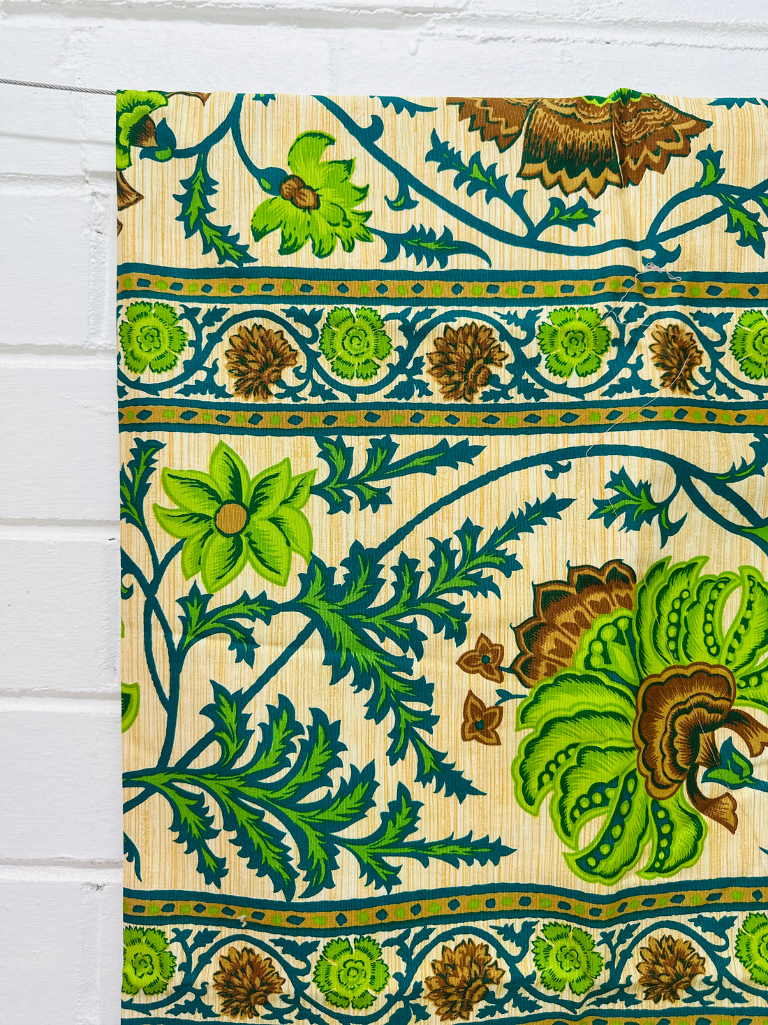 150cms Retro Green Curtain Upholstery Fabric