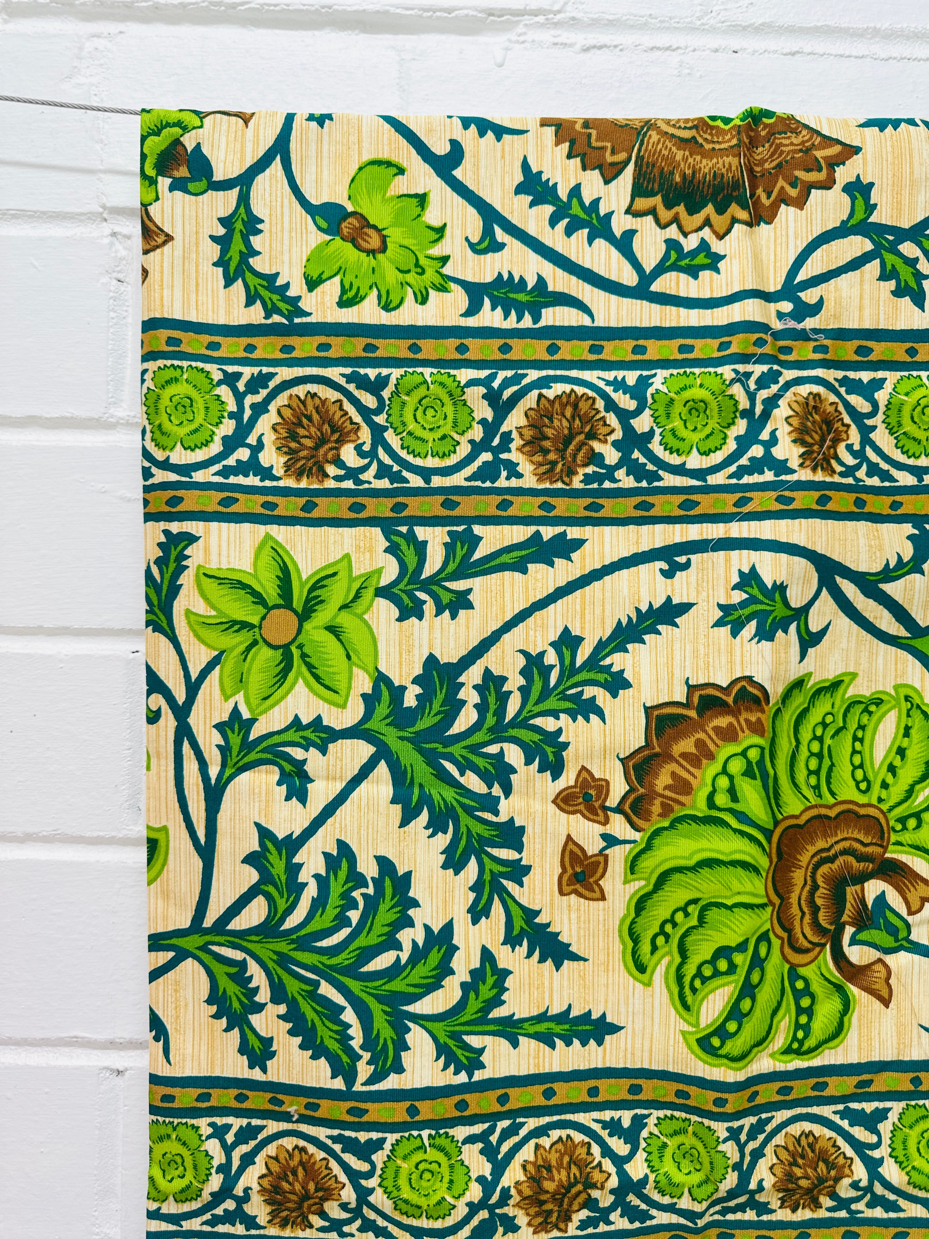 150cms Retro Green Curtain Upholstery Fabric