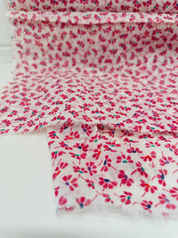 260cms Cute Pink Floral Cotton Fabric