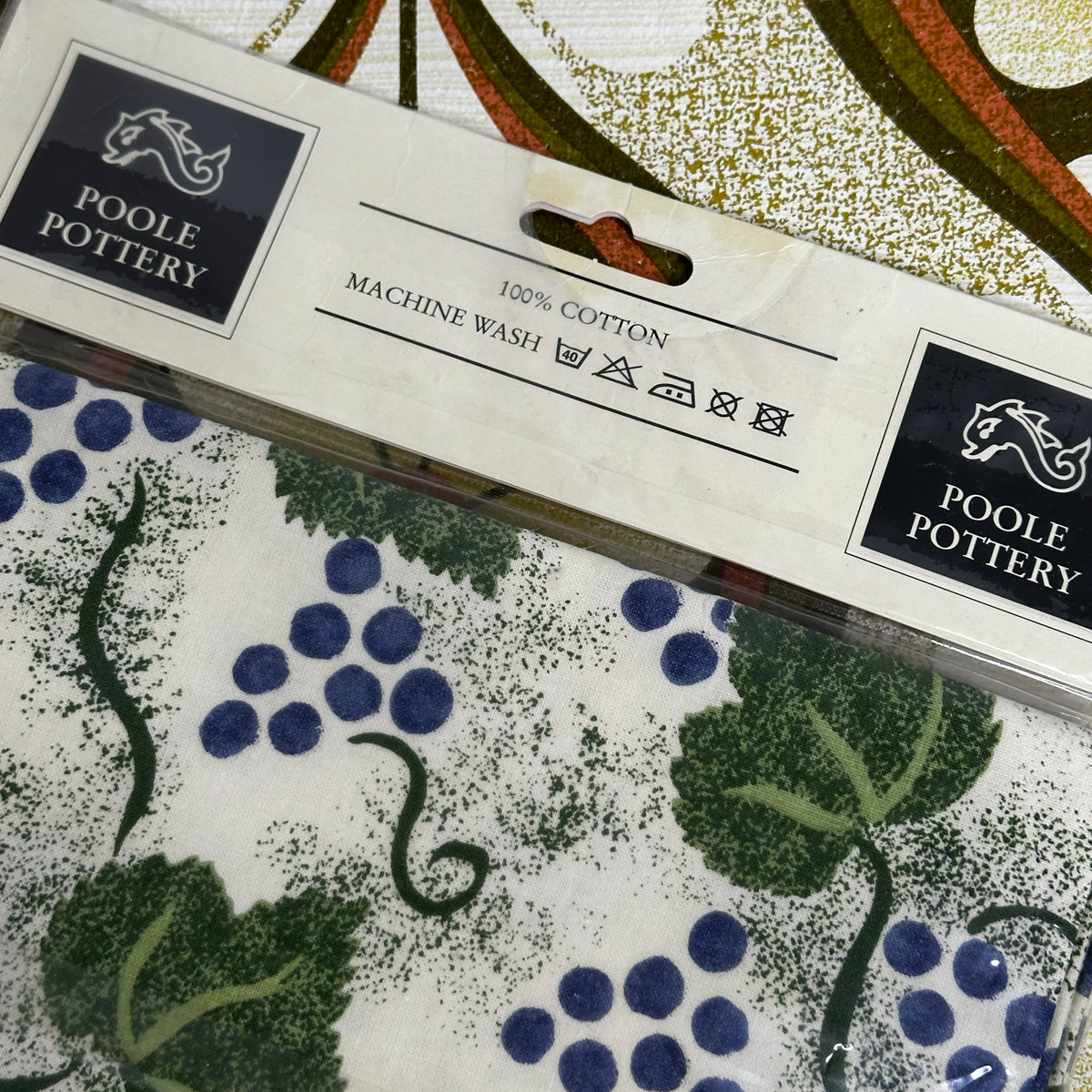 Vintage Poole Pottery Cotton Napkins | Set of 6