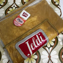 Vintage Jeldi Minklon Fabric Rug | Golden Yellow | 27 x 45 inches