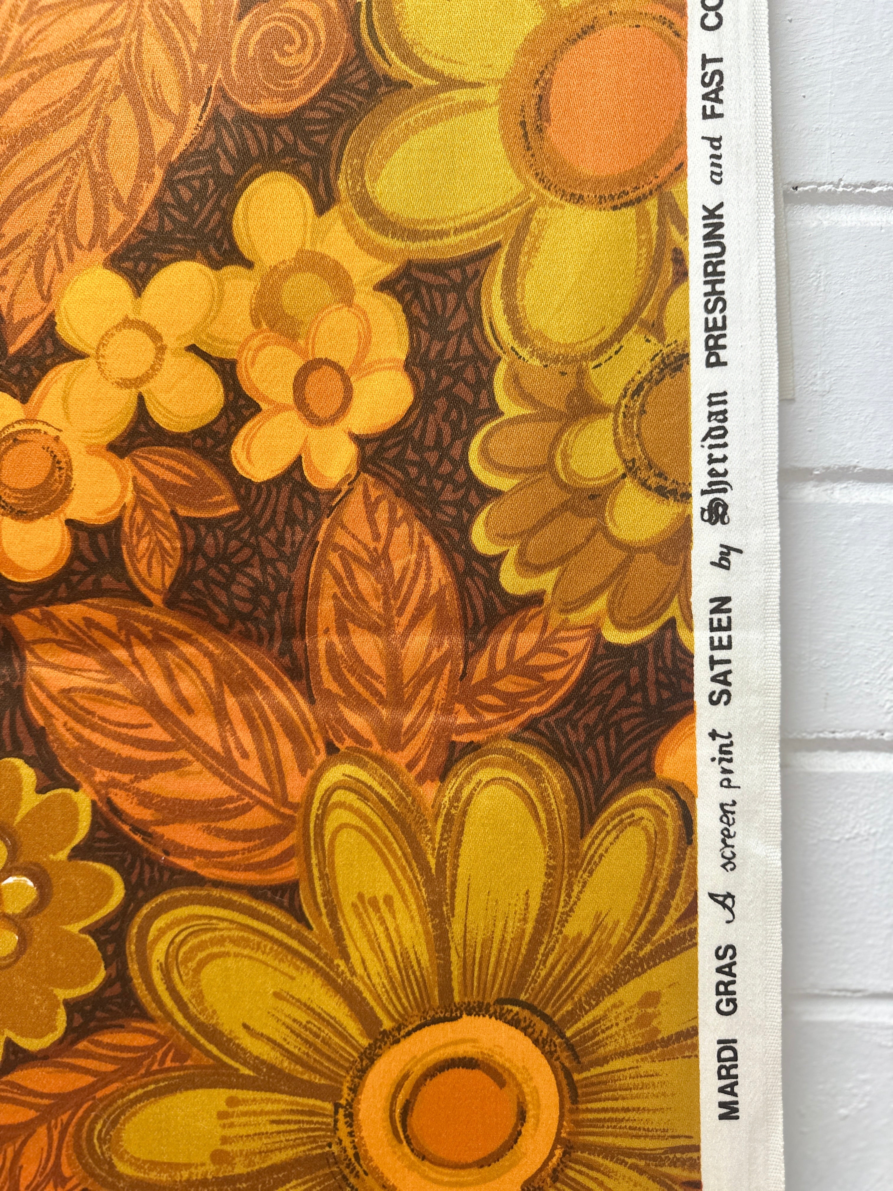 180cms SHERIDAN Mardi Gras Cotton Screen Printed Fabric