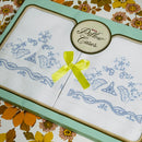 Vintage Hand-Embroidered Pillowcases | Blue & White | Pair