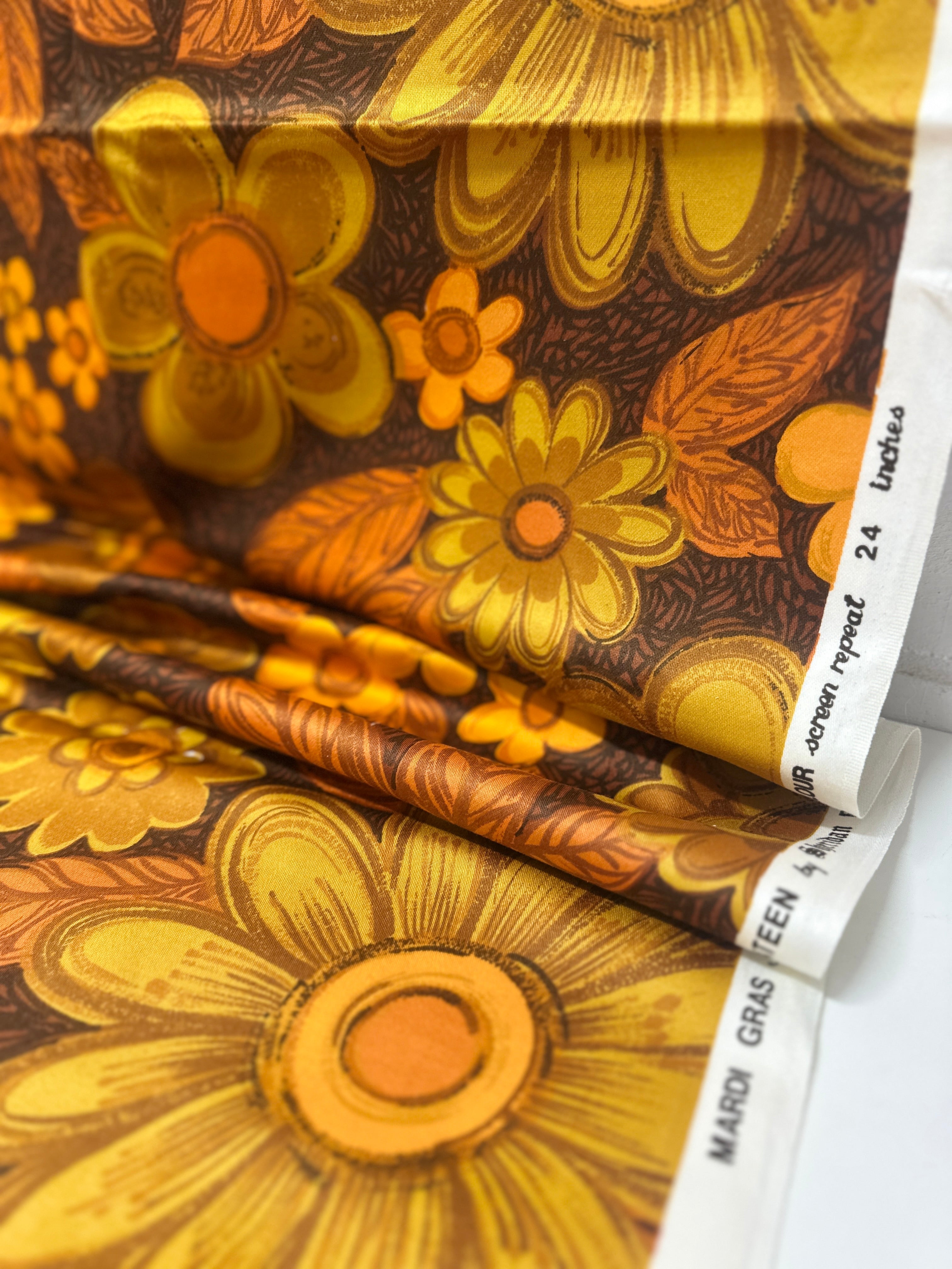 180cms SHERIDAN Mardi Gras Cotton Screen Printed Fabric