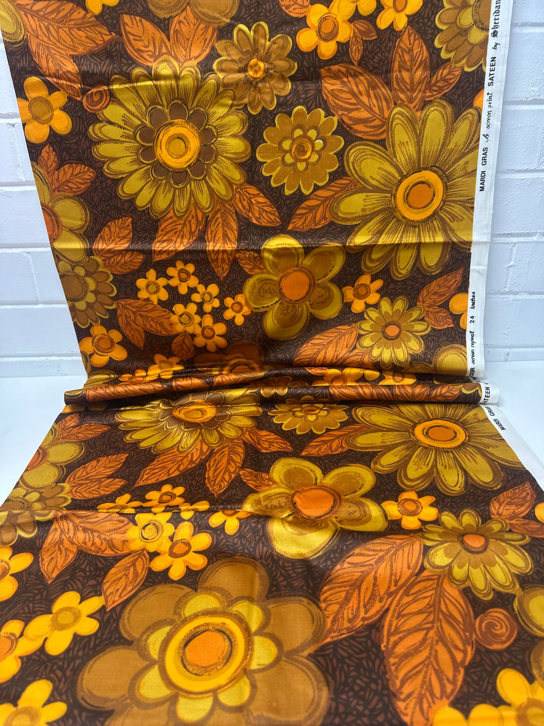 180cms SHERIDAN Mardi Gras Cotton Screen Printed Fabric
