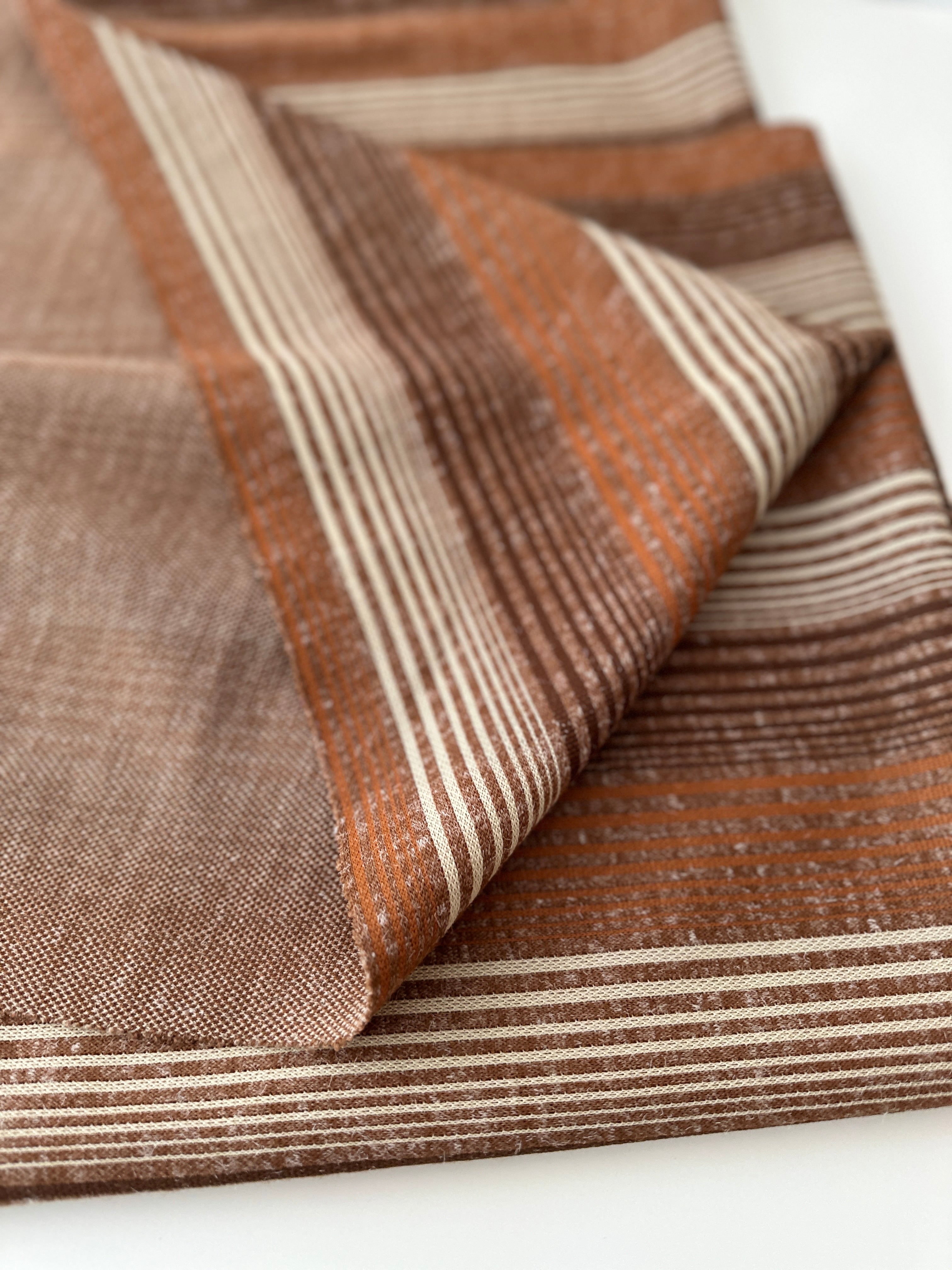 175cms RETRO Brown Striped FABRIC