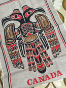 Vintage Canada Linen Tea Towel | Eagle Design