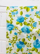 220cms Cute Blue Roses Fabric