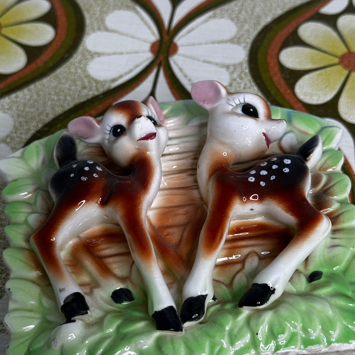 Vintage Japanese Bambi Wall Vase | Retro Deer