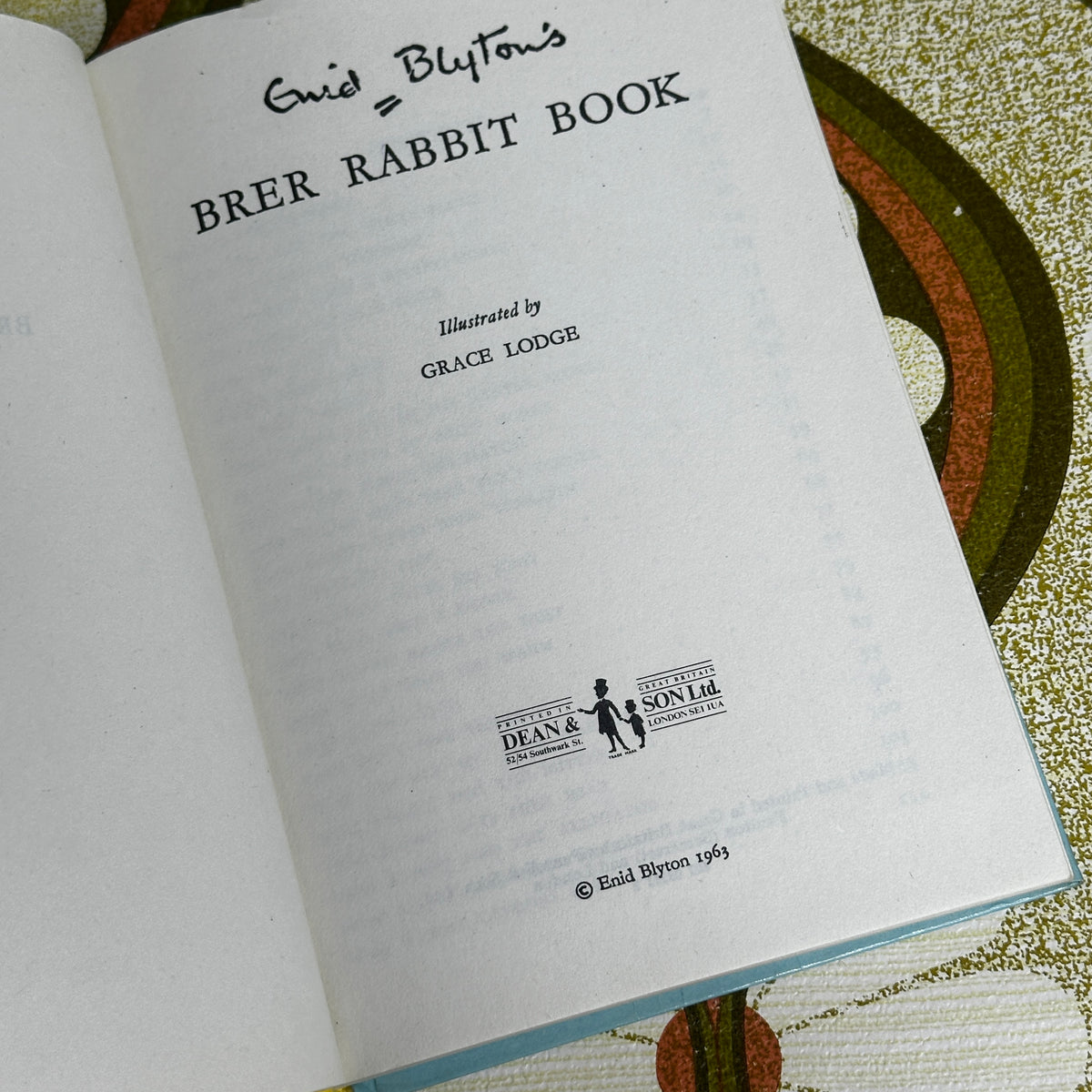 Vintage Enid Blyton Brer Rabbit Book | Illustrated by Grace Lodge