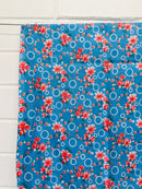 250cms Adorable Blue Floral Fabric