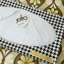All Cotton Retro Boxed Bed Set Embroidered White
