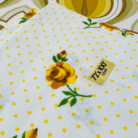 Large Hem Vintage UNUSED Cotton Sheet Flat