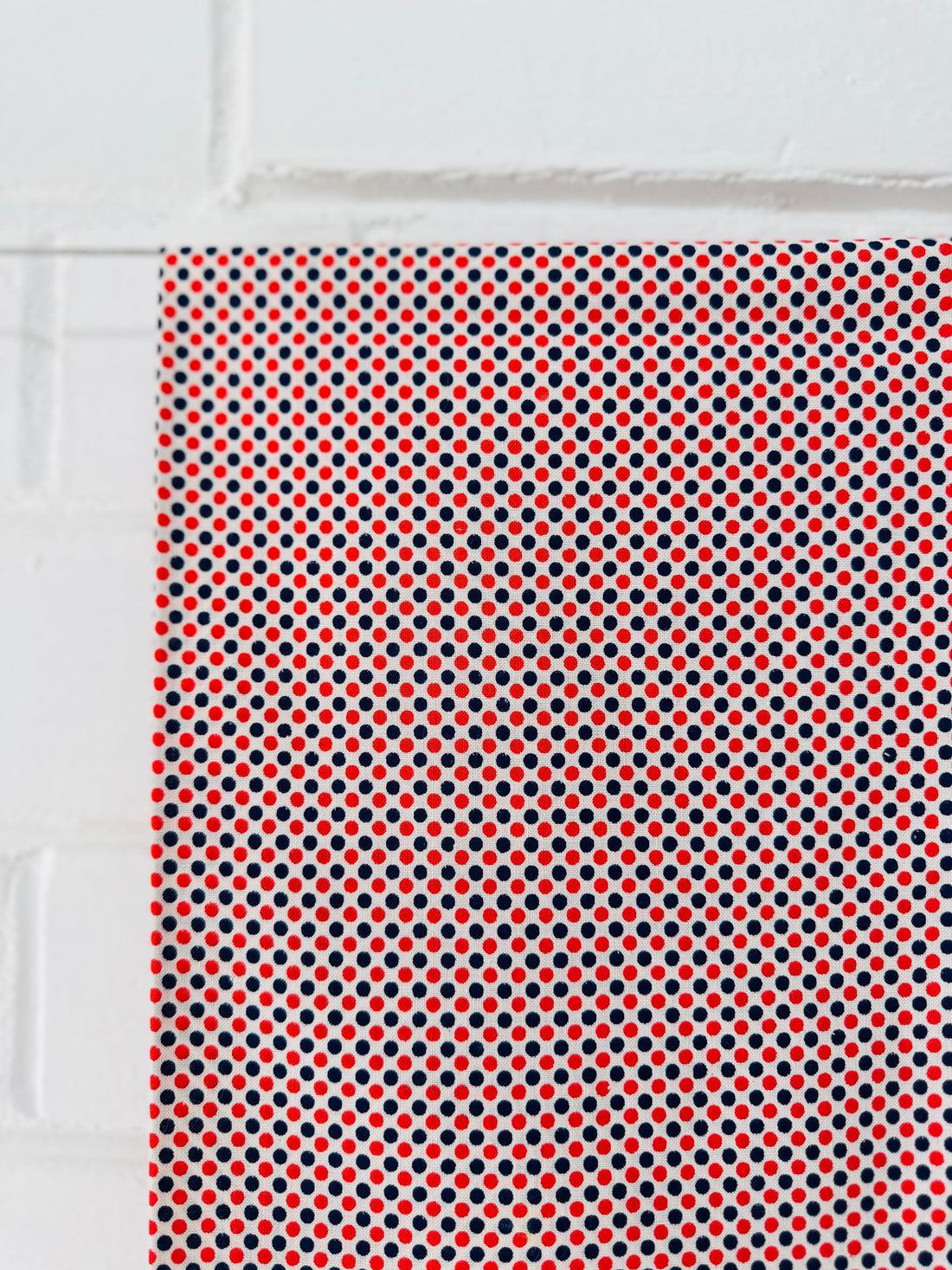 110cms Red Fabric Cotton Polka Dot
