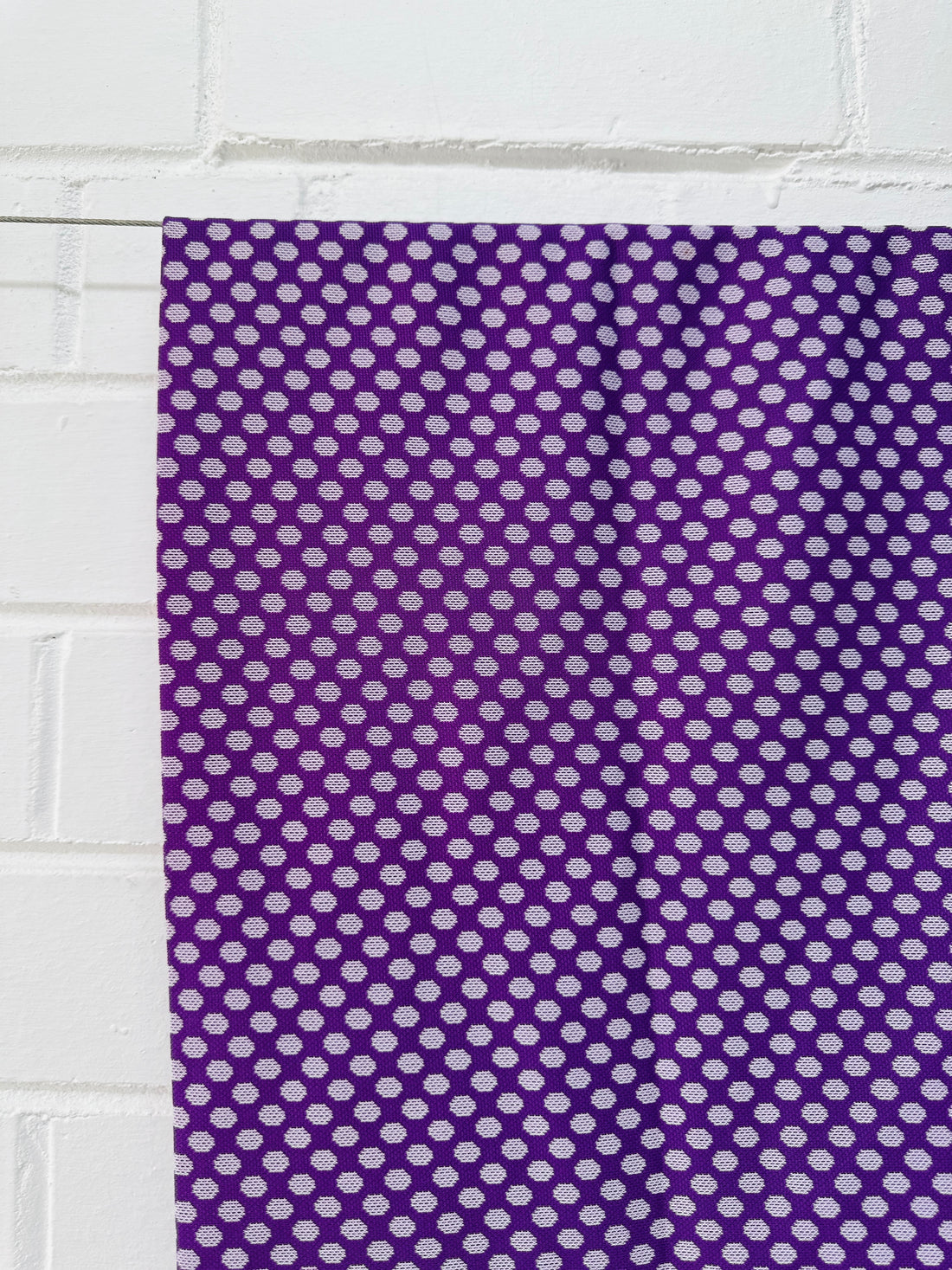 140cms Retro Purple Polka Dot Fabric