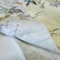 290cms Vintage Polished Cotton Floral Fabric