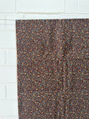 260cms Brown Cotton Floral Fabric VINTAGE
