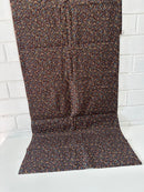 260cms Brown Cotton Floral Fabric VINTAGE