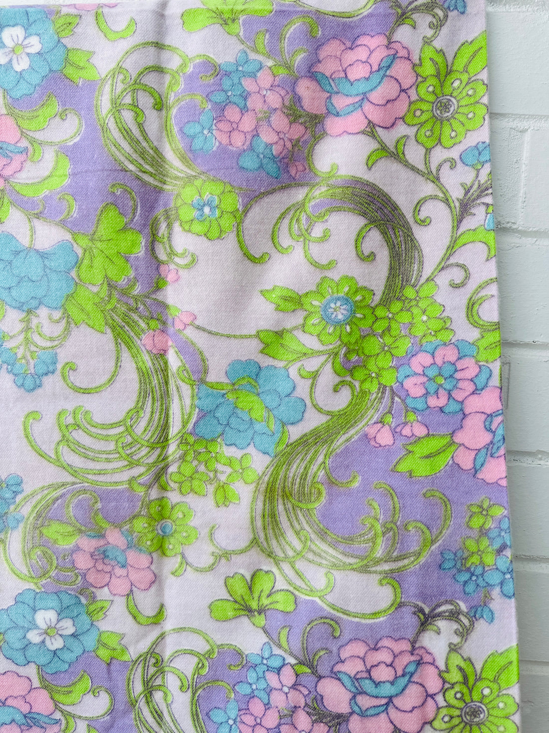 240cms OH My Retro VIntage Cotton Fabric Sheet