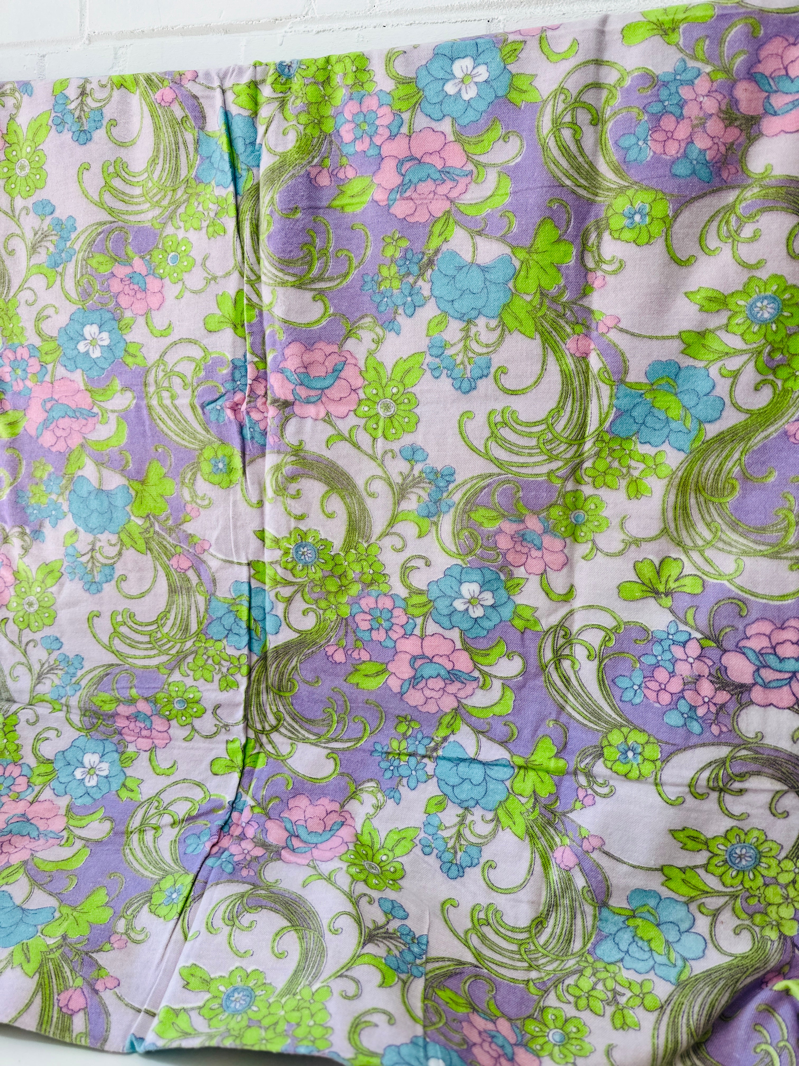 240cms OH My Retro VIntage Cotton Fabric Sheet