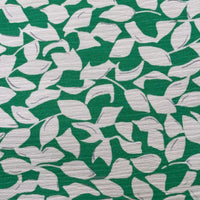 110cms Vintage Nylon Fabric Green & White 80's