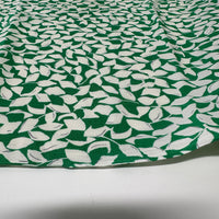 110cms Vintage Nylon Fabric Green & White 80's