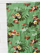 140cms Stunning Green Vintage Floral Fabric LOVE