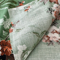 140cms Stunning Green Vintage Floral Fabric LOVE