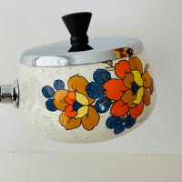 AS NEW Vintage Saucepan RETRO Floral FAB