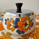 AS NEW Vintage Saucepan RETRO Floral FAB