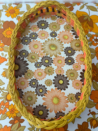 70's Vintage Wicker Wallpaper Tray