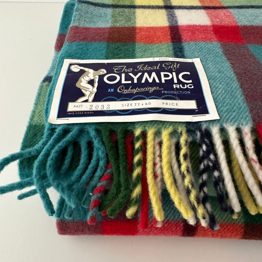 NOS With TAGS Onkaparinga Blanket Olympic Rug WOOL BLANKET