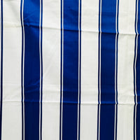 180cms Navy & White Striped Fabric