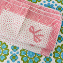 UNUSED Vintage Napkins BOWS Polka Dot