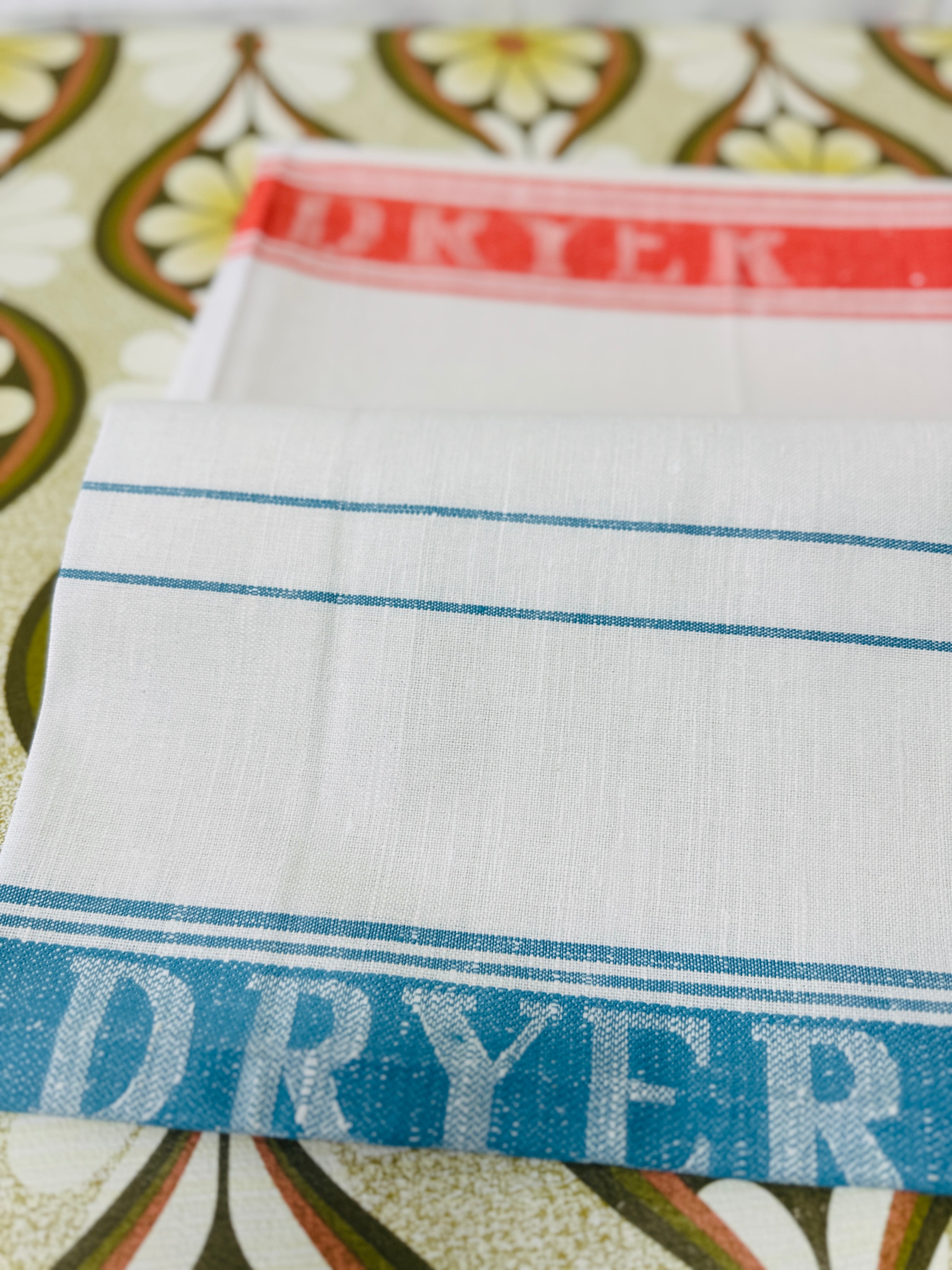 PAIR of Linen Cotton Tea Towels NEW # 2