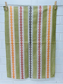 UNUSED Vintage Tea Towel GORGEOUS Green