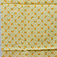 150cms Pretty Yellow Floral Fabric Cotton VINTAGE