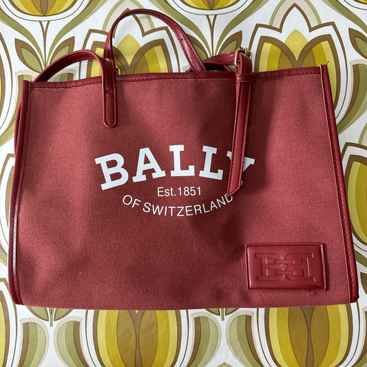 BALLY Canvas Handbag Tote Tags