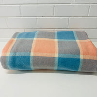 Wool Waverley Blanket Blue & Pink