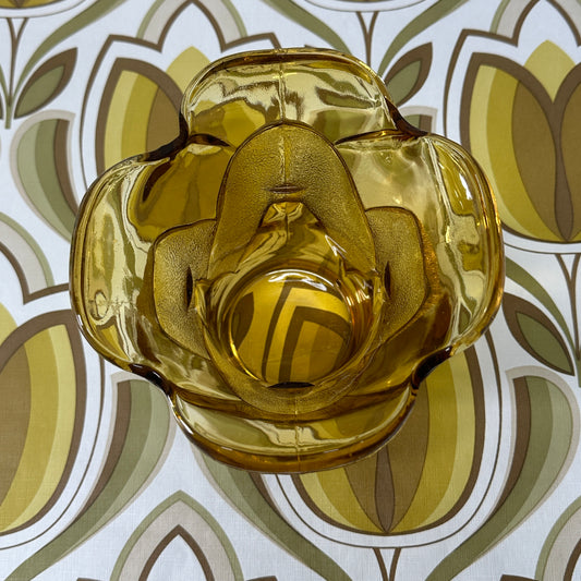 Beautiful Retro Amber Glass Vase