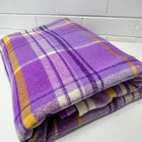 Beautiful Purple & Orange Wool Blanket