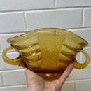 Retro Vintage Amber Glass Bowl