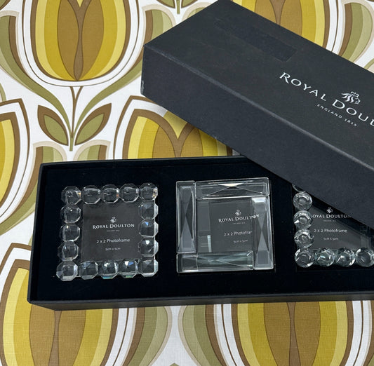 Sweet Royal Doulton Glass Photo Frames