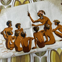 Aboriginal Vintage Linen Tea Towel